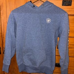 Ariat Heather Blue Hoodie with Logo